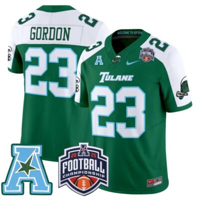 Tulane Green Wave 2025 AAC Championship Vapor Limited Jersey - Green Alternate / Javin Gordon