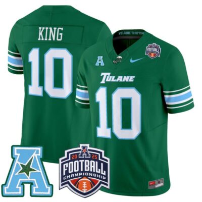 Tulane Green Wave 2025 AAC Championship Vapor Limited Jersey - Green / Shaun King