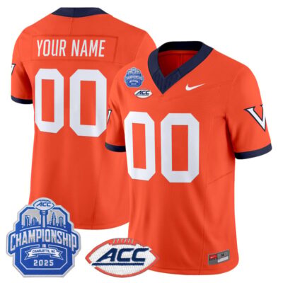 Virginia Cavaliers 1995 Throwbacks Vapor Limited Custom Jersey - 2025 ACC Championship Patch - Orange
