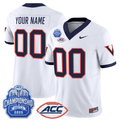 Virginia Cavaliers 1995 Throwbacks Vapor Limited Custom Jersey - 2025 ACC Championship Patch - White