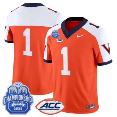 Virginia Cavaliers 1995 Throwbacks Vapor Limited Jersey - 2025 ACC Championship Patch - Orange Alternate / #1 Team