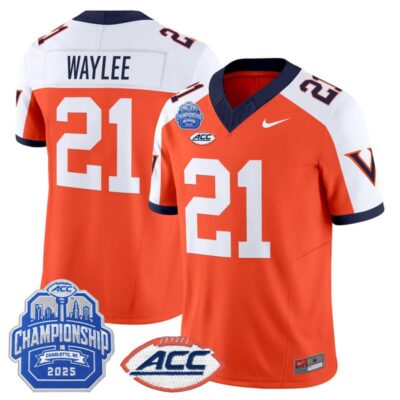 Virginia Cavaliers 1995 Throwbacks Vapor Limited Jersey - 2025 ACC Championship Patch - Orange Alternate / Harrison Waylee