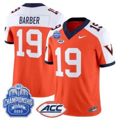 Virginia Cavaliers 1995 Throwbacks Vapor Limited Jersey - 2025 ACC Championship Patch - Orange Alternate / Ronde Barber