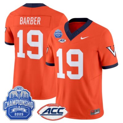Virginia Cavaliers 1995 Throwbacks Vapor Limited Jersey - 2025 ACC Championship Patch - Orange / Ronde Barber