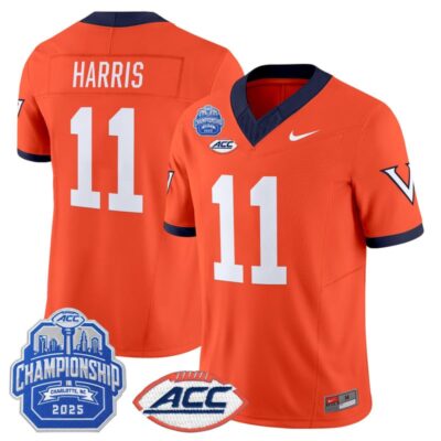Virginia Cavaliers 1995 Throwbacks Vapor Limited Jersey - 2025 ACC Championship Patch - Orange / Trell Harris
