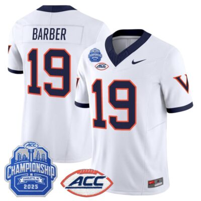 Virginia Cavaliers 1995 Throwbacks Vapor Limited Jersey - 2025 ACC Championship Patch - White / Ronde Barber