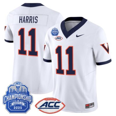 Virginia Cavaliers 1995 Throwbacks Vapor Limited Jersey - 2025 ACC Championship Patch - White / Trell Harris