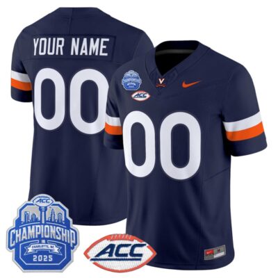 Virginia Cavaliers 2025 ACC Championship Vapor Limited Custom Jersey - Navy