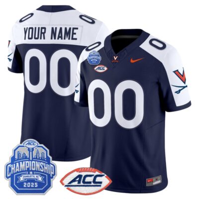 Virginia Cavaliers 2025 ACC Championship Vapor Limited Custom Jersey - Navy Alternate