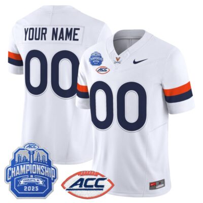Virginia Cavaliers 2025 ACC Championship Vapor Limited Custom Jersey - White