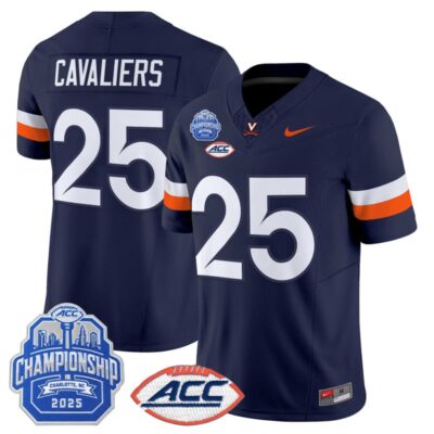 Virginia Cavaliers 2025 ACC Championship Vapor Limited Jersey - Navy / #25 Cavaliers