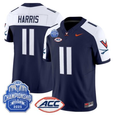 Virginia Cavaliers 2025 ACC Championship Vapor Limited Jersey - Navy Alternate / Trell Harris