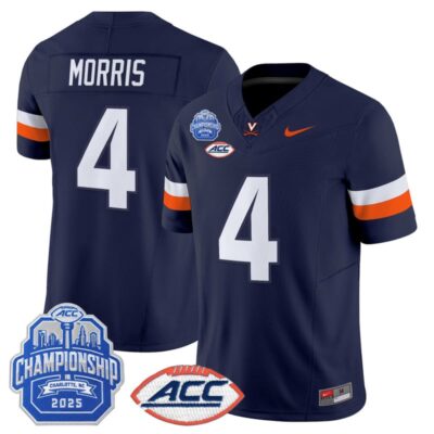 Virginia Cavaliers 2025 ACC Championship Vapor Limited Jersey - Navy / Chandler Morris