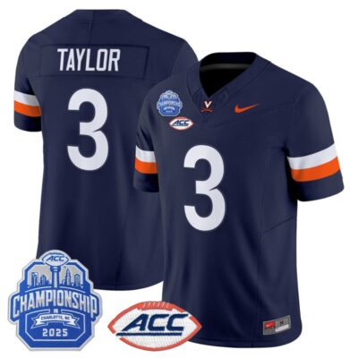 Virginia Cavaliers 2025 ACC Championship Vapor Limited Jersey - Navy / J'Mari Taylor