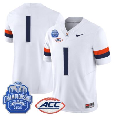 Virginia Cavaliers 2025 ACC Championship Vapor Limited Jersey - White / #1 Team