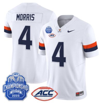 Virginia Cavaliers 2025 ACC Championship Vapor Limited Jersey - White / Chandler Morris