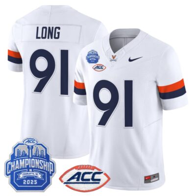 Virginia Cavaliers 2025 ACC Championship Vapor Limited Jersey - White / Chris Long