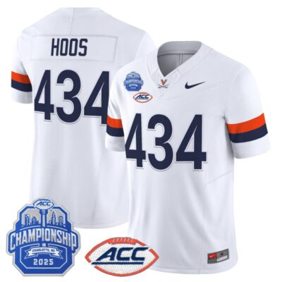 Virginia Cavaliers 2025 ACC Championship Vapor Limited Jersey - White / Hoos 434