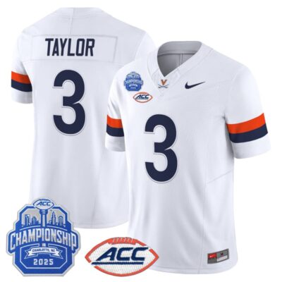 Virginia Cavaliers 2025 ACC Championship Vapor Limited Jersey - White / J'Mari Taylor