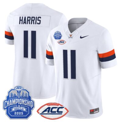 Virginia Cavaliers 2025 ACC Championship Vapor Limited Jersey - White / Trell Harris