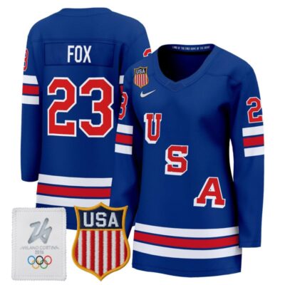 Women's 2026 USA Olympic Premium Hockey Jersey - Royal / Adam Fox