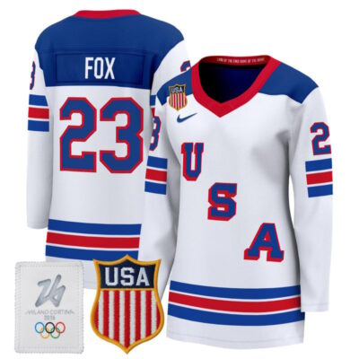 Women's 2026 USA Olympic Premium Hockey Jersey - White / Adam Fox