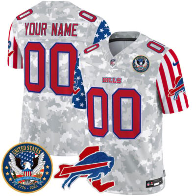 Buffalo Bills "America250 Edition" Style Vapor Limited Custom Jersey - Arctic Camo