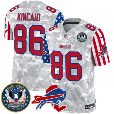 Buffalo Bills "America250 Edition" Style Vapor Limited Jersey - Arctic Camo / Dalton Kincaid