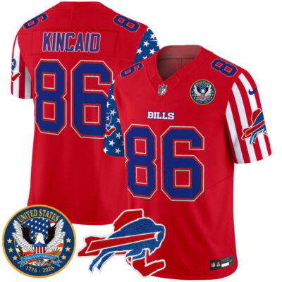 Buffalo Bills "America250 Edition" Style Vapor Limited Jersey - Red / Dalton Kincaid