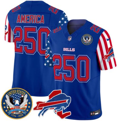 Buffalo Bills "America250 Edition" Style Vapor Limited Jersey - Royal / #250 America
