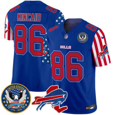 Buffalo Bills "America250 Edition" Style Vapor Limited Jersey - Royal / Dalton Kincaid