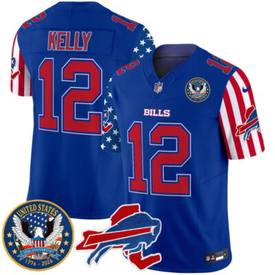 Buffalo Bills "America250 Edition" Style Vapor Limited Jersey - Royal / Jim Kelly