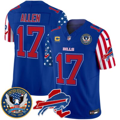 Buffalo Bills "America250 Edition" Style Vapor Limited Jersey - Royal / Josh Allen