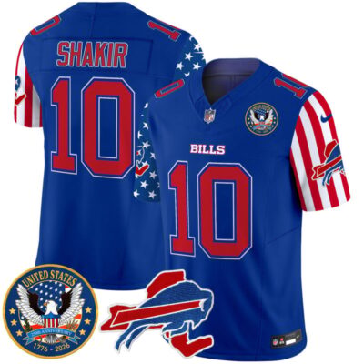 Buffalo Bills "America250 Edition" Style Vapor Limited Jersey - Royal / Khalil Shakir