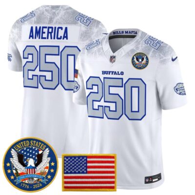 Buffalo Bills "United States 250th Anniversary Patch" Vapor Limited Jersey - Rivalries / #250 America