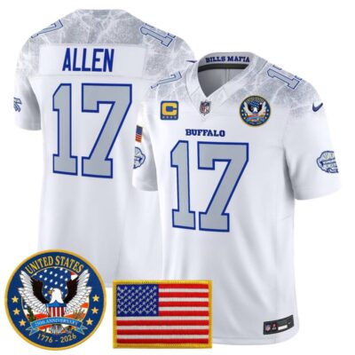 Buffalo Bills "United States 250th Anniversary Patch" Vapor Limited Jersey - Rivalries / Josh Allen