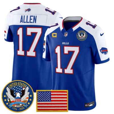 Buffalo Bills "United States 250th Anniversary Patch" Vapor Limited Jersey - Royal Alternate / Josh Allen