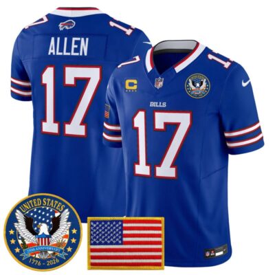 Buffalo Bills "United States 250th Anniversary Patch" Vapor Limited Jersey - Royal / Josh Allen