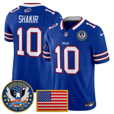 Buffalo Bills "United States 250th Anniversary Patch" Vapor Limited Jersey - Royal / Khalil Shakir