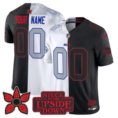 Buffalo Bills 'Upside Down Edition' Vapor Limited Custom Jersey - Rivalries-Black