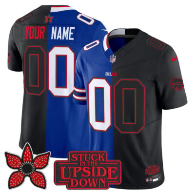 Buffalo Bills 'Upside Down Edition' Vapor Limited Custom Jersey - Royal-Black