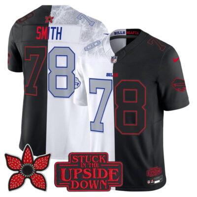 Buffalo Bills 'Upside Down Edition' Vapor Limited Jersey - Rivalries-Black / Bruce Smith