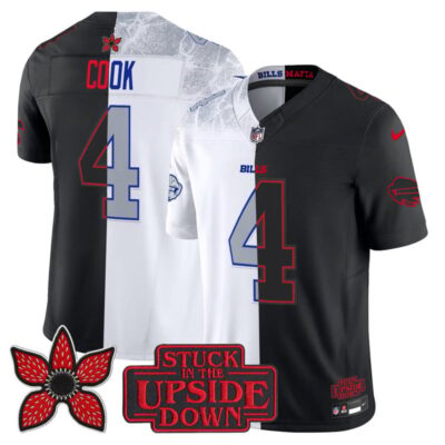 Buffalo Bills 'Upside Down Edition' Vapor Limited Jersey - Rivalries-Black / James Cook III