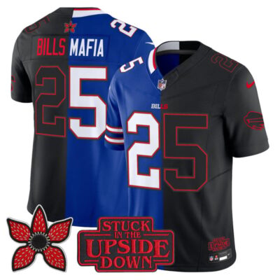 Buffalo Bills 'Upside Down Edition' Vapor Limited Jersey - Royal-Black / #25 Bills Mafia