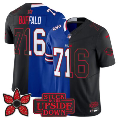 Buffalo Bills 'Upside Down Edition' Vapor Limited Jersey - Royal-Black / Buffalo 716