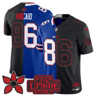 Buffalo Bills 'Upside Down Edition' Vapor Limited Jersey - Royal-Black / Dalton Kincaid