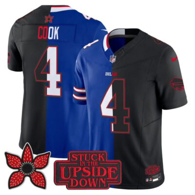 Buffalo Bills 'Upside Down Edition' Vapor Limited Jersey - Royal-Black / James Cook III