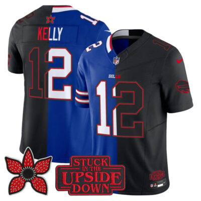 Buffalo Bills 'Upside Down Edition' Vapor Limited Jersey - Royal-Black / Jim Kelly