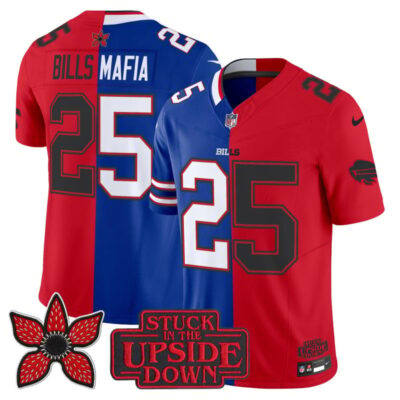 Buffalo Bills 'Upside Down Edition' Vapor Limited Jersey - Royal-Red / #25 Bills Mafia