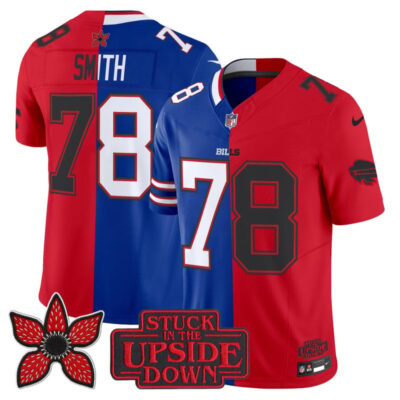 Buffalo Bills 'Upside Down Edition' Vapor Limited Jersey - Royal-Red / Bruce Smith